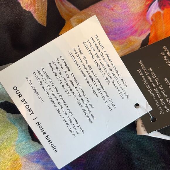 Echo Digital Floral Scarf Silk - Picture 3 of 3